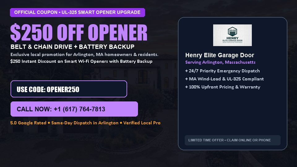 Henry Elite Garage Door $250 OFF Premium LiftMaster Opener Installation