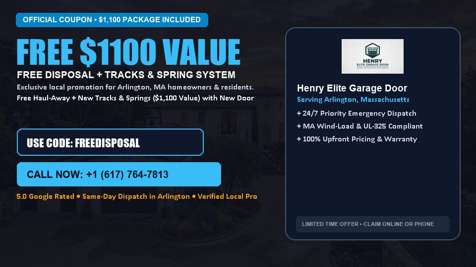 Henry Elite Garage Door FREE Haul-Away & Heavy-Duty Tracks with New Door